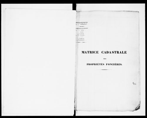 matrice cadastrale des propriétés foncières (bâties et non bâties)
