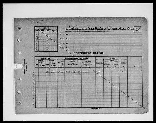 matrice cadastrale des propriétés bâties et non bâties (comptes supprimés), 1944-1955