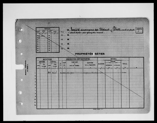 matrice cadastrale des propriétés bâties et non bâties (comptes supprimés), 1944-1955