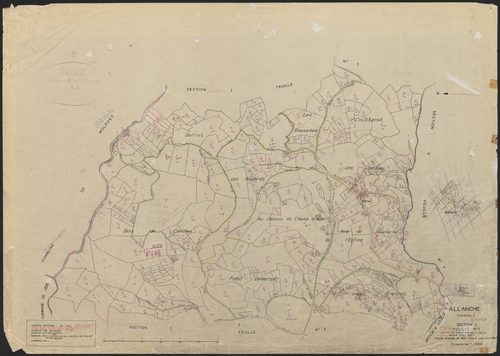 Section I2 : ancienne feuille A2 de la commune de Chanet dite de Chastre