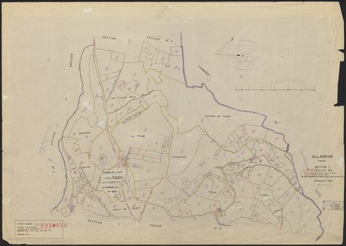 Section I3 : ancienne feuille A3 de la commune de Chanet dite de Chastre