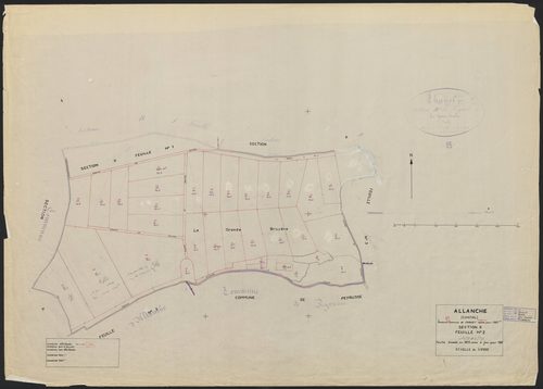 Section K2 : ancienne feuille B2 de la commune de Chanet dite de Feydel