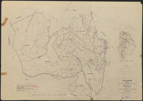 Section K4 : ancienne feuille B4 de la commune de Chanet dite de Feydel