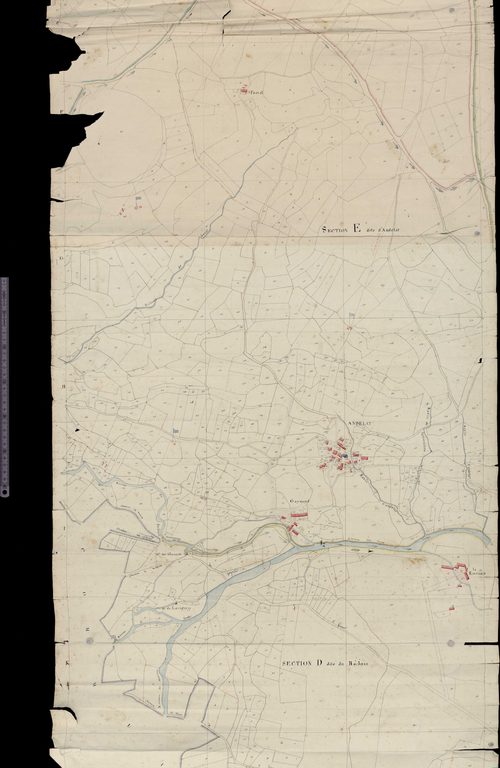 Section E dite d'Andelat (Andelat, Gaymond) et D dite du Rochain (le Rochain)
