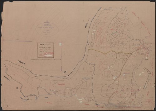 Section D dite de Montfort : 1ère feuille partie (n° 219 à 299), 2e feuille partie (n° 300 à 346), 3e feuille partie (n° 405 à 416, 503 à 513 et 517)