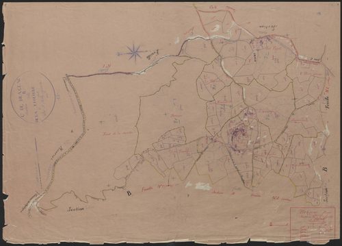 Section B dite de la Thiollière : 1ère feuille partie (n° 37 à 68), 2e feuille partie (n° 204 à 285, 304, 327)