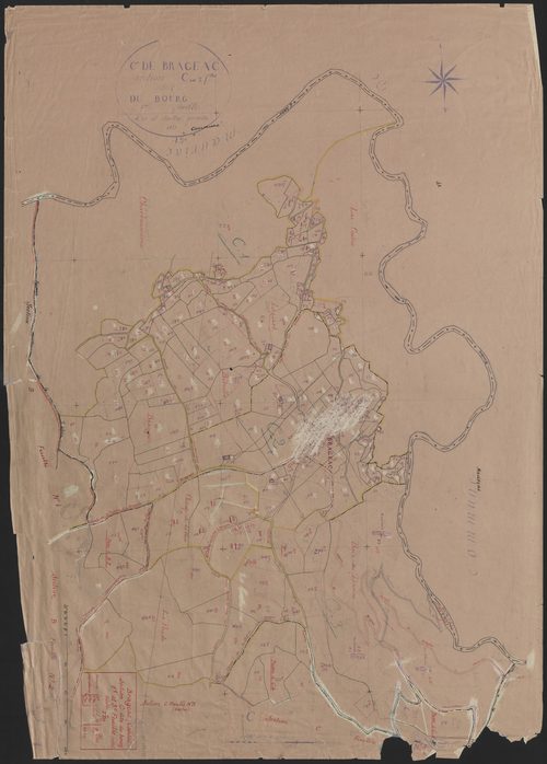 Section C dite du bourg : 1ère feuille et 3e feuille partie (n° 191 à 226)