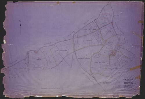 Section E : 1ère feuille partie (n° 124 à 128), 3e feuille partie (n° 215 à 318)