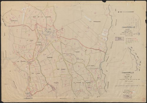 Section B : 3e feuille partie (n° 310 à 315, 350 à 380) et 4e feuille