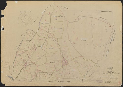 Section A : 1ère feuille, 2e feuille partie (n° 110 à 142)