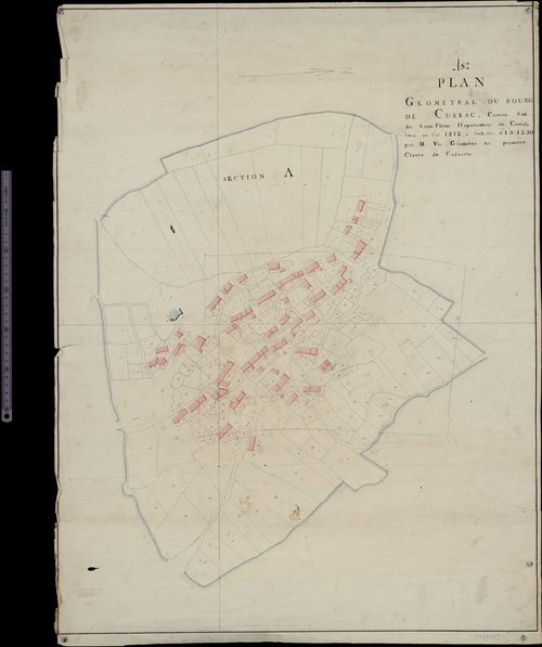 Plan du bourg (section A, éch. 1/1250)
