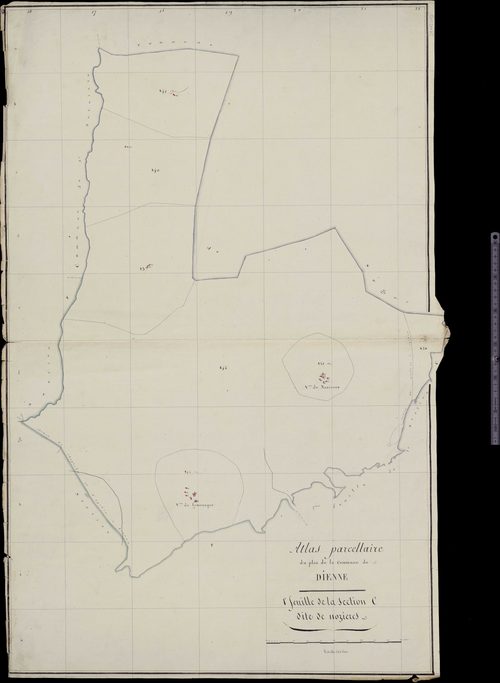 Atlas parcellaire par nature de culture : section C1 dite de Nozières