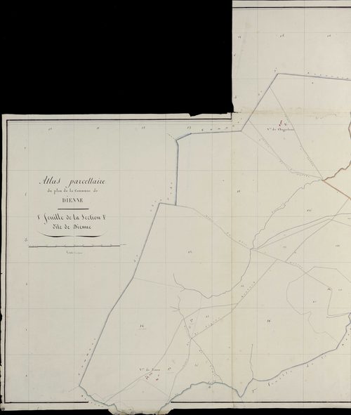 Atlas parcellaire par nature de culture : section F1 dite de Dienne