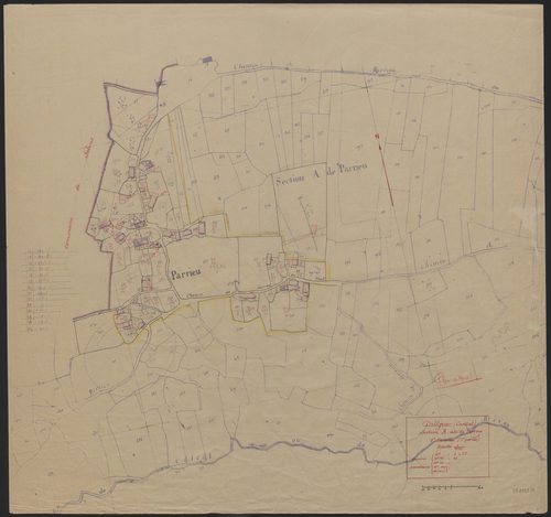 Section A dite de Parrieu : 1ère feuille partie (n° 1 à 72)