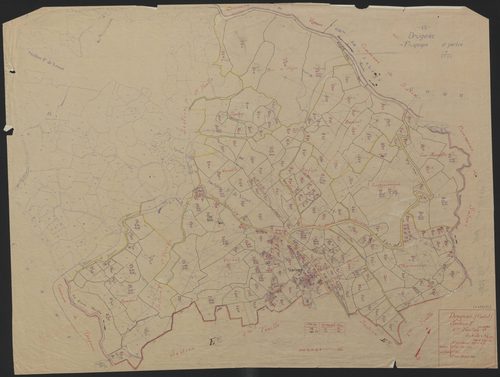 Section F : 1ère feuille partie (n° 142 à 155, 221 à 476) et 2e feuille