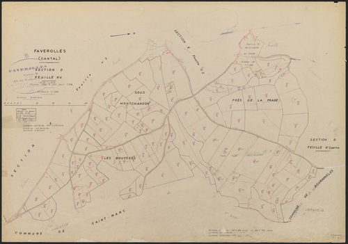 Section D : 3e feuille partie (n° 262 à 286, 336 à 372) et 4e feuille