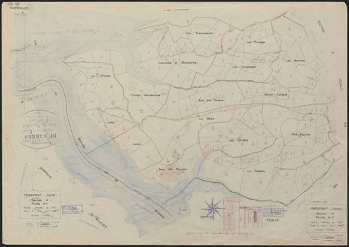 Section A : 1ère feuille partie (n° 1 à 53), 2e feuille partie (n° 59 à 116, 132 à 241)