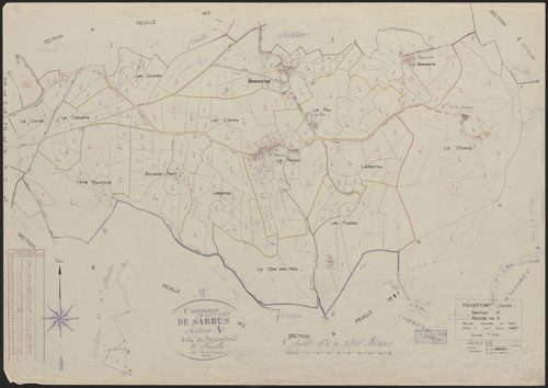 Section A : 3e feuille (n° 242 à 322, 341 à 495)