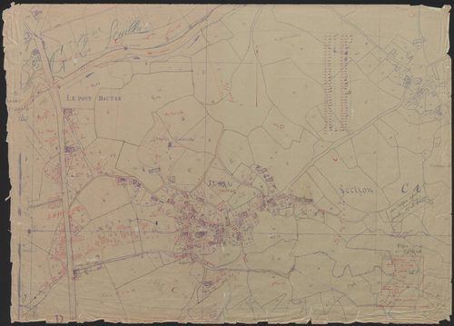 Section C dite du bourg : 1ère feuille partie (n° 1 à 11, 15 à 260, 265)