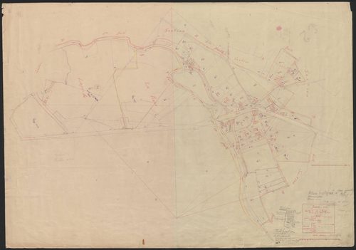 Section C dite du bourg : 1ère feuille partie (n° 12 à 14, 261 à 264) et 2e feuille