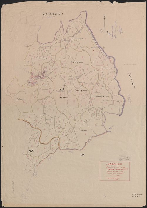 Section A dite du Dat : 2e feuille partie (n° 292 à 470), 3e feuille partie (n° 635 à 647)