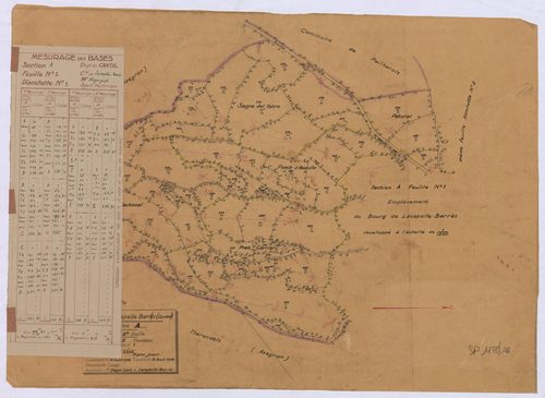 Section A2 : planchette n° 1