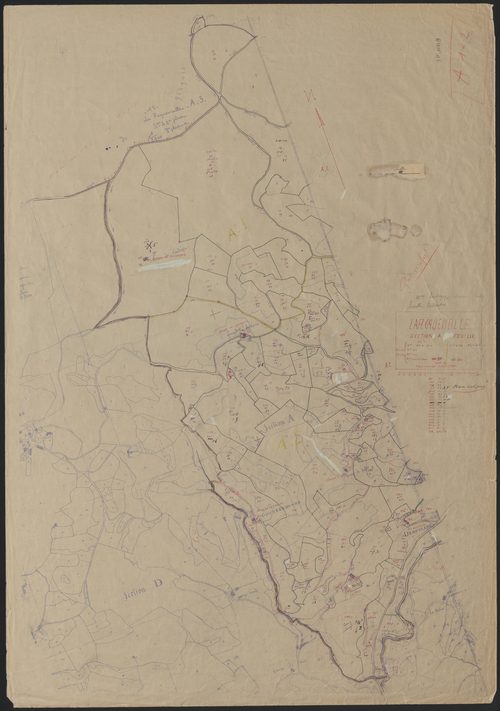 Section A : 1ère feuille partie (n° 96 à 104), 2e feuille partie (n° 105 à 158, 367 à 413)