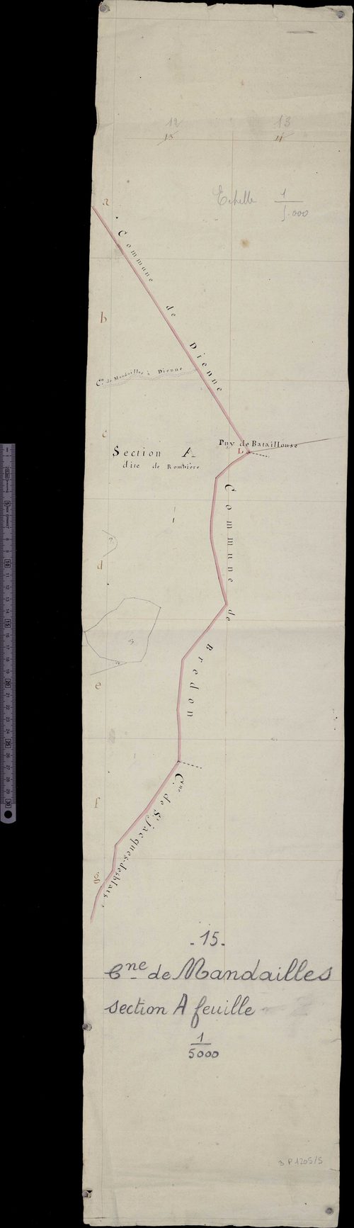 Section A dite de Rombière (Limites de commune avec Dienne, Bredons et Saint-Jacques-des-Blats)