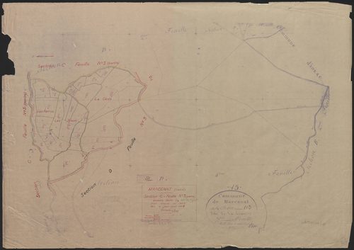 Section C dite du Fayet : 3e feuille partie (n° 458 à 481)