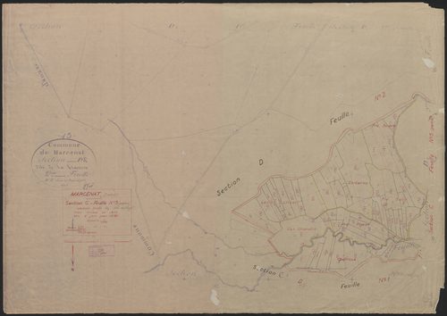 Section C dite du Fayet : 3e feuille partie (n° 392 à 456)