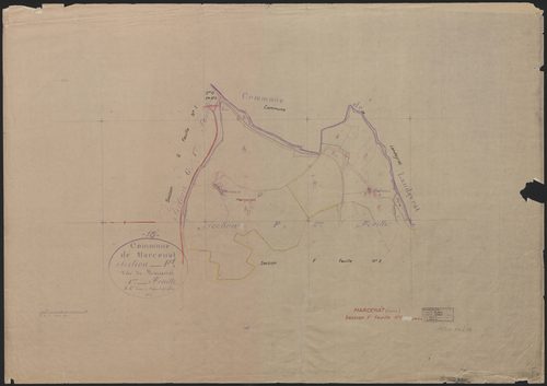 Section F dite du bourg : 2e feuille partie (n° 95 à 109)