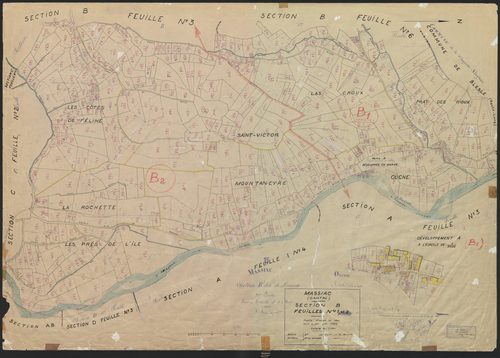 Section B : 1ère feuille partie (n° 18 à 250) et 2e feuille