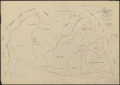 Section B : 1ère feuille partie (n° 45 à 48), 2e feuille partie (n° 49 à 95, 128 à 177) et 3e feuille partie (n° 211 à 228, 292 à 309)