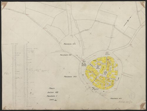 Section AB : planchette n° 1