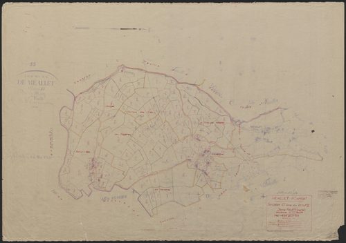 Section D dite du bourg : 3e feuille partie (441 à 505, 570 à 701)