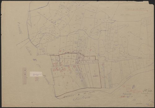 Section E dite du bourg : 1ère feuille partie (n° 154 à 210)