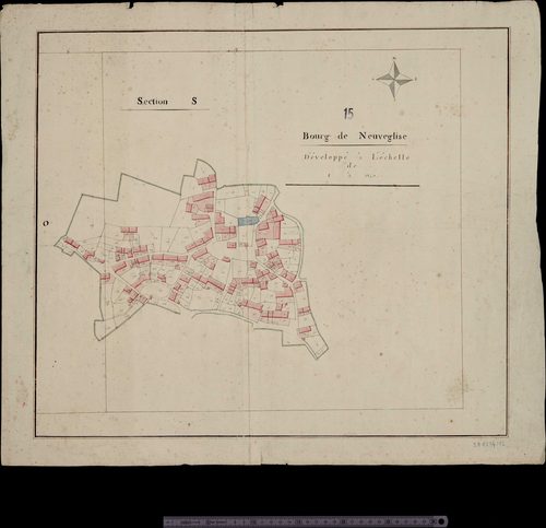 Plan : bourg de Neuvéglise (section S)