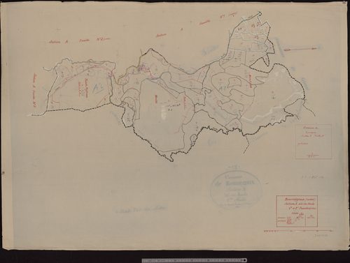 Section A dite des Moulès : 1ère feuille partie (n° 75 à 120) et 2e feuille partie (n° 178 à 189)