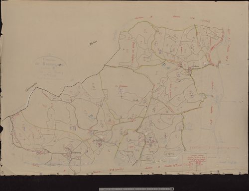 Section B dite du Bourg : 2e feuille partie (n° 146 à 166), 3e feuille partie (n° 267 à 285, 299 à 312, 330 à 333, 340 à 381) et 4e feuille partie (n° 413 à 475)