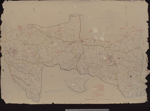 Section B dite du Bourg : 4e feuille partie (n° 382 à 412, 476 à 582) et 5e feuille partie (n° 644 à 828)