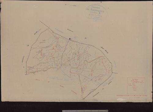 Section B dite du Bourg : 5e feuille partie (n° 583 à 643 et 829 à 844)