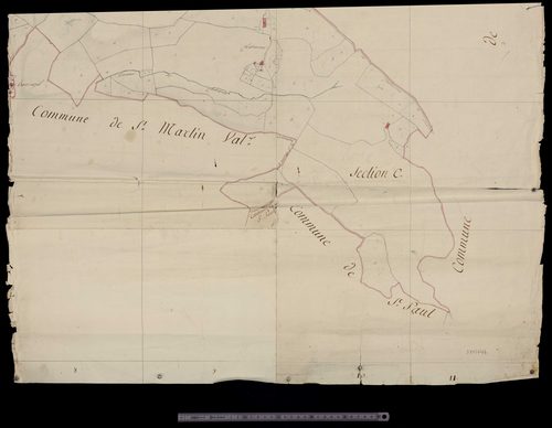 Section C (Chabrevière, limites de commune avec Saint-Martin-Valmeroux et Saint-Paul-de-Salers)