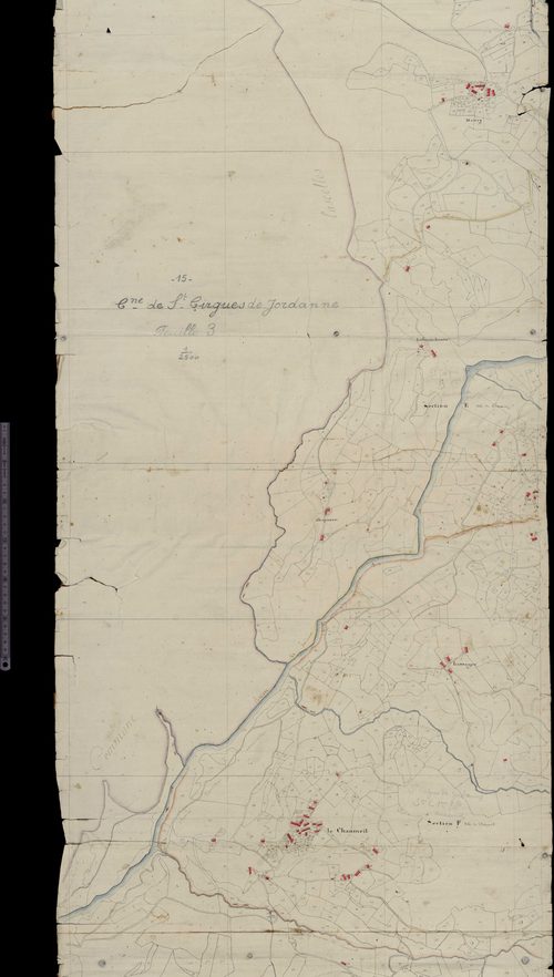 Section D dite de Levers, E dite de Liaumez et F dite du Chaumeil (Maury, Laborie-Haute, Lassagne, Le Chaumeil)