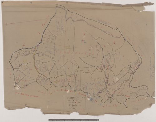Sections B dite de Laprade : 2e feuille partie (n° 196 à 222) et 3e feuille partie (n° 433 à 525)