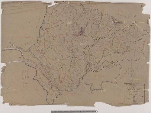 Sections B dite de Laprade : 2e feuille partie (n° 104 à 195, 233 à 327) et 3e feuille partie (n° 328 à 432)