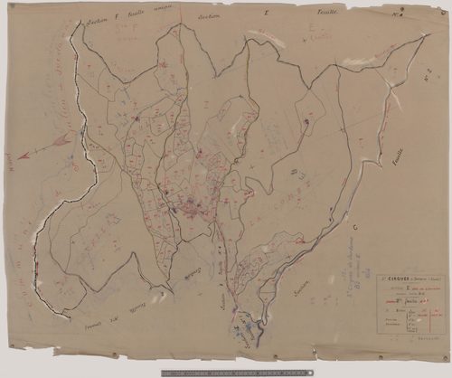 Section E dite du Liaumier : 2e feuille partie (n° 179 à 286) et 4e feuille (n° 362 à 391)