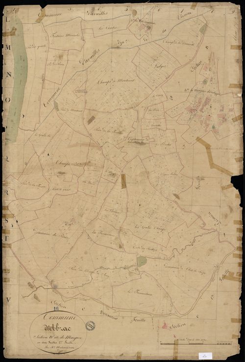 Abzac - 3 P 1/6 - Section B dite de Margner. Feuille 2.  | 1825