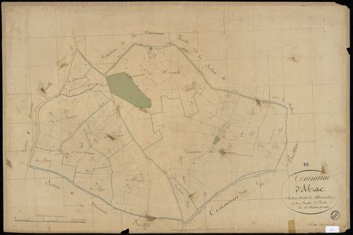 Abzac - 3 P 1/12 - Section E dite de Monnet. Feuille 1.  | 1825