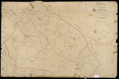 Abzac - 3 P 1/18 - Section H dite de la Forêt d'Availle. Feuille 1.  | 1825