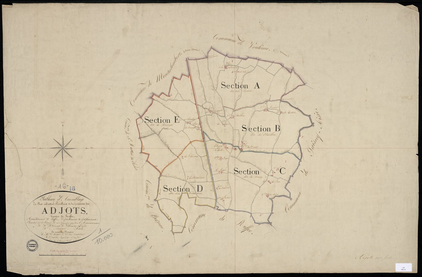 Agris - 3 P 2/1 - Tableau d'assemblage.  | 1819